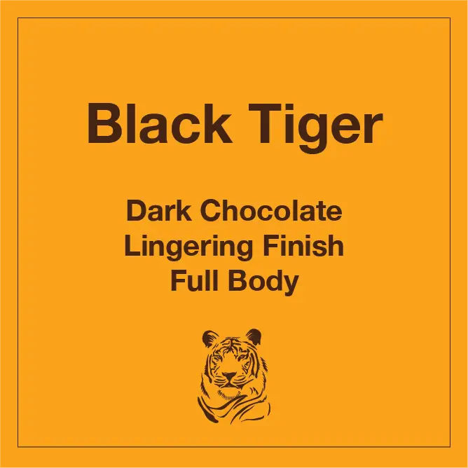 Black Tiger 12 oz Retail Bag Case for Resale - Tico Coffee Roasters