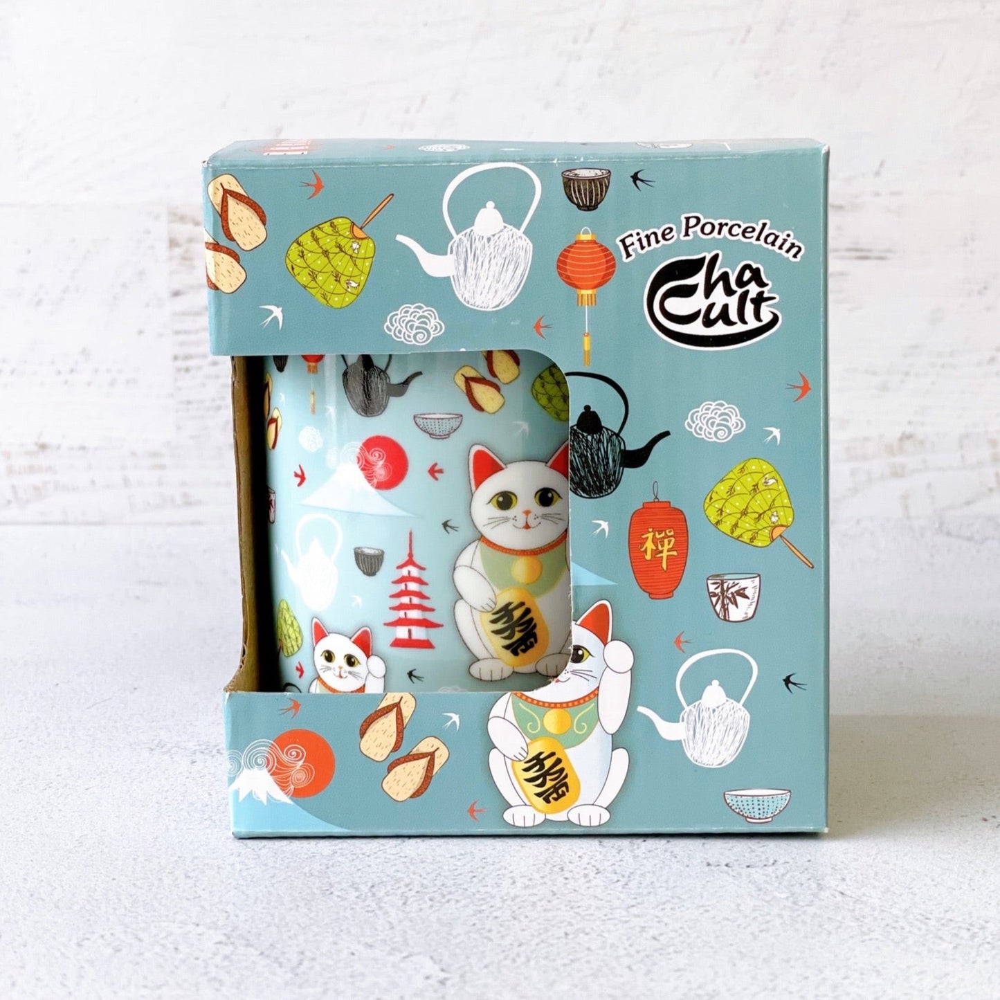 Tea Mug "Lucky Cat" with stainless steel strainer - Tico Coffee Roasters